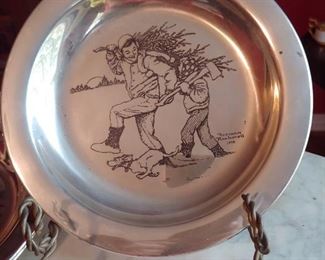 Sterling Norman Rockwell Plate