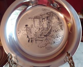 Sterling Norman Rockwell Plate