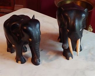 Wood carved Elephants