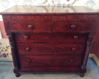 Period Empire Chest carved columns