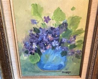 Original framed oil by Diana Booher