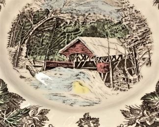 "The Friendly Village"  dinner plates 