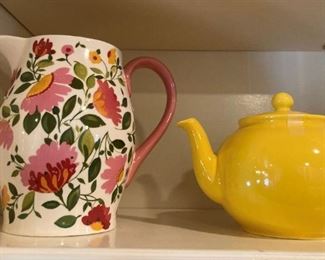 Pitcher and teapot