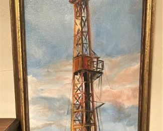 Oil well art - by Allie V.  Atkison