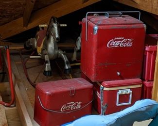 Vintage Metal Coca-Cola Ice Chests 
