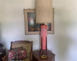 Talk about a MCM Lamp. It is like a rocket ship. Great ceramic lamp. Has a wonderful texture. 