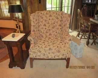 Vintage wing-back chair