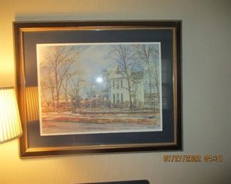 Numbered Litho print of Truman's house