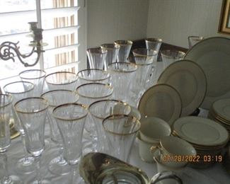 Mikasa crystal stem ware