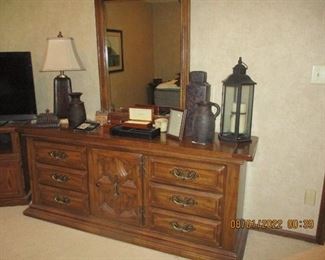 Matching dresser and mirror