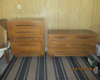 MCM dresser and chest of drawers