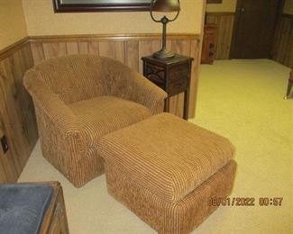 Small chair with ottoman