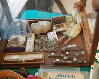 CASE KNIVES, INDIAN HATCHET HEAD-NC, Midge Barbie Doll, Mexican Silver Bridal Necklace