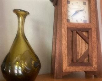 Labino vase and arts/crafts clock