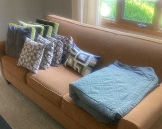 Love seat with high end West Elm pillows