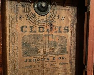 Jerome & Co 2 panel, 8 day clock.