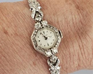 1964 Lady's Hamilton 14K Gold Diamond Wrist Watch