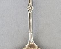 7" sterling silver tablespoon in the very desirable Medallion pattern, made between 1868 and 1885 by Koehler & Ritter, silversmiths to the gentry of San Francisco. Monogrammed ALH. Descended in the family of Charles and Nathaniel Howard of San Francisco, Alamo, & Danville California, two brothers who came West from Wareham, Massachusetts in 1849 for the California Gold Rush.