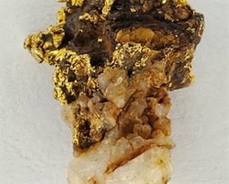 Raw gold nugget with 1849 California Gold Rush provenance.