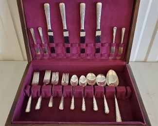 29 Pc Set Int'l Sterling Silver Courtship Flatware