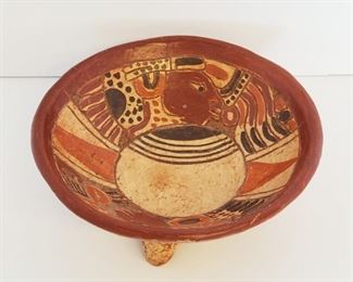 Early Mexican Pottery three legged bowl
