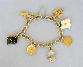 Gold Alaskan charm bracelet