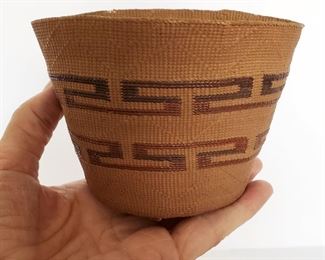 Very fine Tlingit berry basket. Early 20th century or earlier.