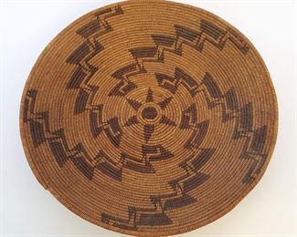 1900s Pima Papago basket. 15 1/2" in diameter. Very fine with excellent patina.