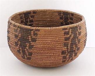 1900s Antique Maidu Indian Coiled Basket