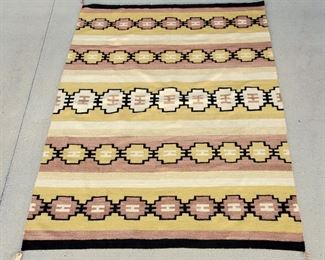 Fine Vintage Navajo Crystal Rug by Sara T'sbee. 5'6" x 7'2" with original gallery tag.