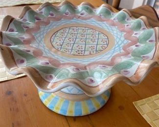MacKenzie Childs cake plate