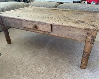 old pine coffee table