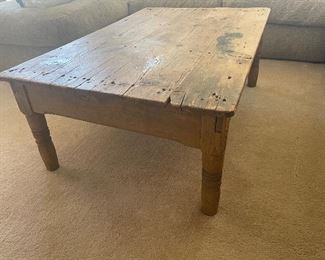 old pine coffee table