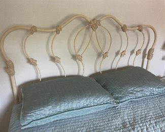 Iron queen size bed (mattress not included)