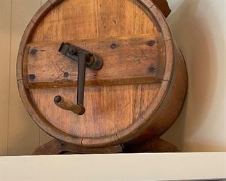 antique butter churn
