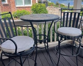 Bar height bistro patio set