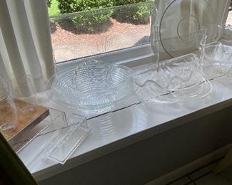 Acrylic trays, bowls, tumblers, etc.