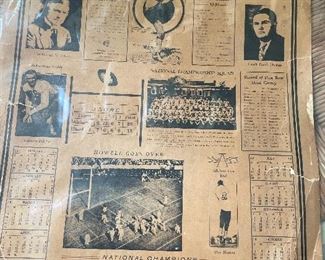 1935 Rose Bowl national championship poster w/Paul Bryant picture