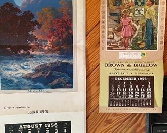 Vintage calendars; one 4H