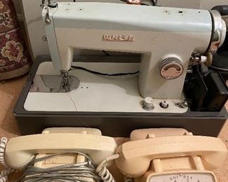 Sewing machine & rotary dial phones