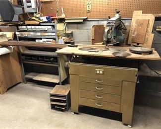 Dewalt Radial Arm Saw wCabinet  Accessories 