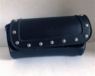 Leather Motorcycle Handlebar Tool Bag 