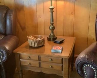 Antique brass table lamps