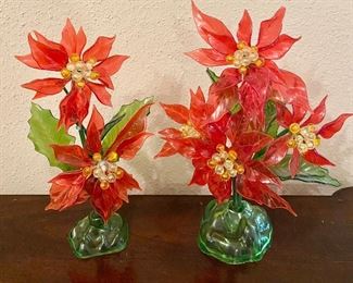 "1960's" Lucite Poinsetta Christmas Tree's