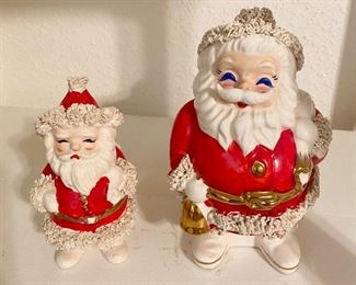 Vintage Porcelain Santa's