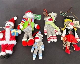 Sock Monkey's Christmas Decoration