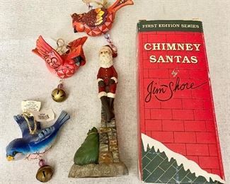 "Jim Shore" Wooden Christmas Ornaments 