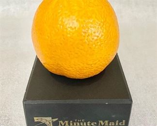 Hand crafted & hand painted  porcelain  Orange made to commerorate the Minute Maid Company Co.