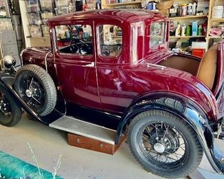 1930 Five Window Coupe Model A Ford Show/Club Touring vehicle- Professional Ground up Restoration - All original with no bondo! - Dual Side Mount Tires, Luggage rack with Antique Trunk,  Extra accessory and motor parts plus more!                                                                   
 Over $26k invested - Sell $17, 900