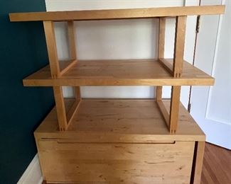 IKEA Norrebo Storage Chest and Pair of Coordinating Shelving Units. Items in good condition with light wear

Storage chest measuring 44" x 15" x 17.5" 

Shelves measuring 44" x 14.75" x 15" 